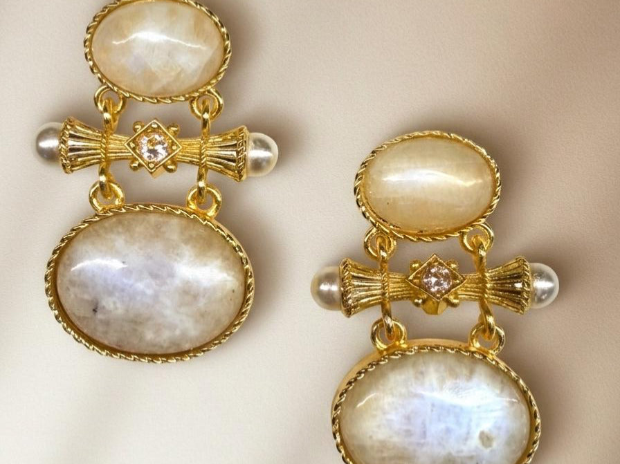 Pendientes Dúo Moonstone