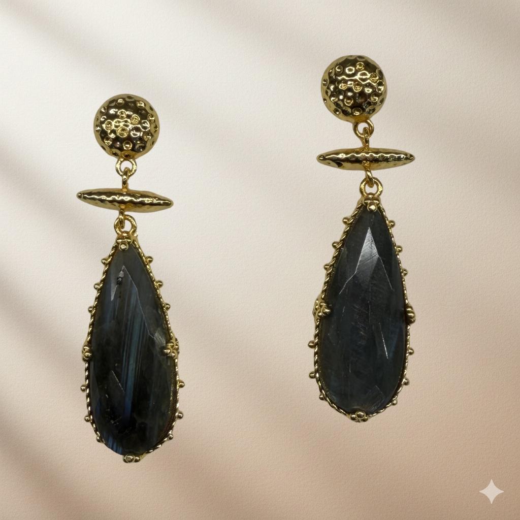Pendientes Gota Labradorita