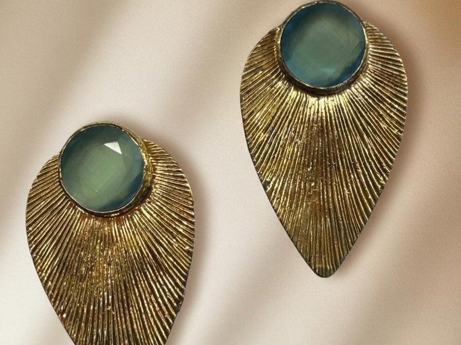 Pendientes Ojo Aguamarina