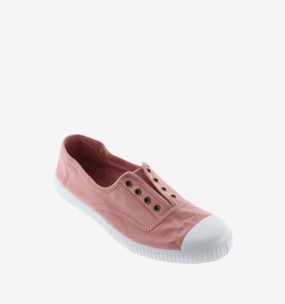 Zapatillas de lona para mujer con elástico