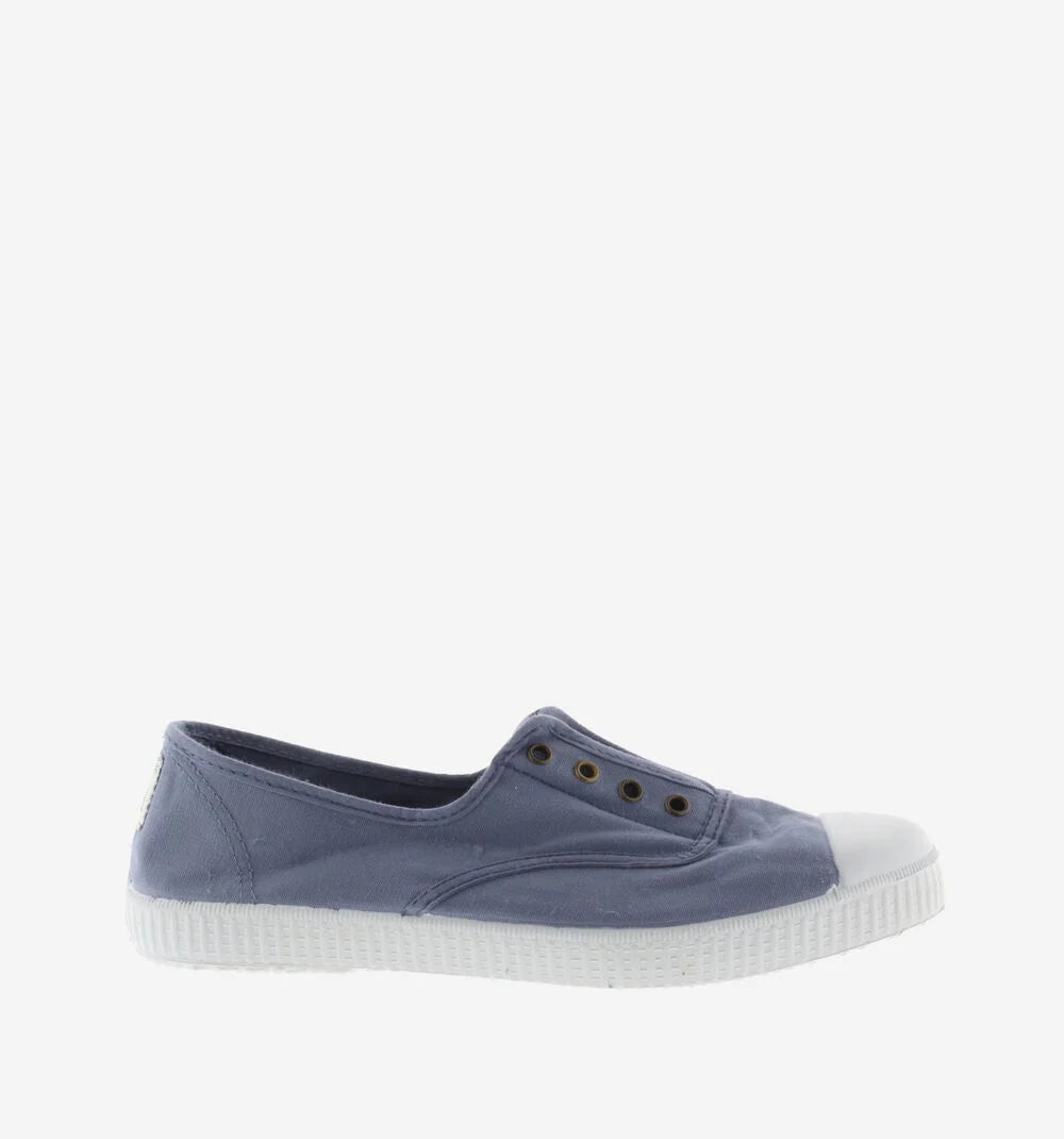 Zapatillas de lona para mujer con elástico