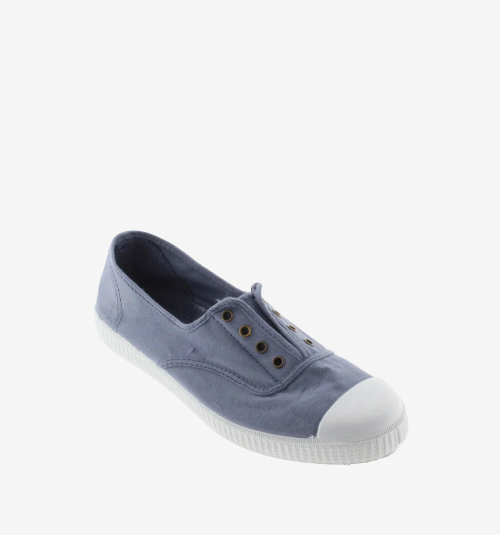Zapatillas de lona para mujer con elástico