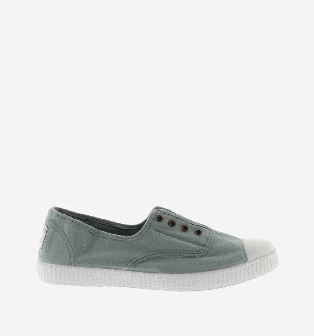 Zapatillas de lona para mujer con elástico