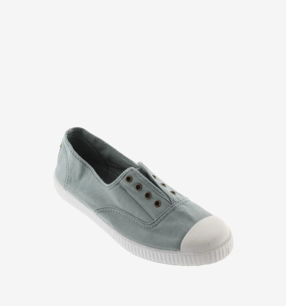 Zapatillas de lona para mujer con elástico