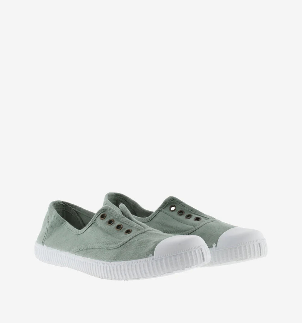Zapatillas de lona para mujer con elástico
