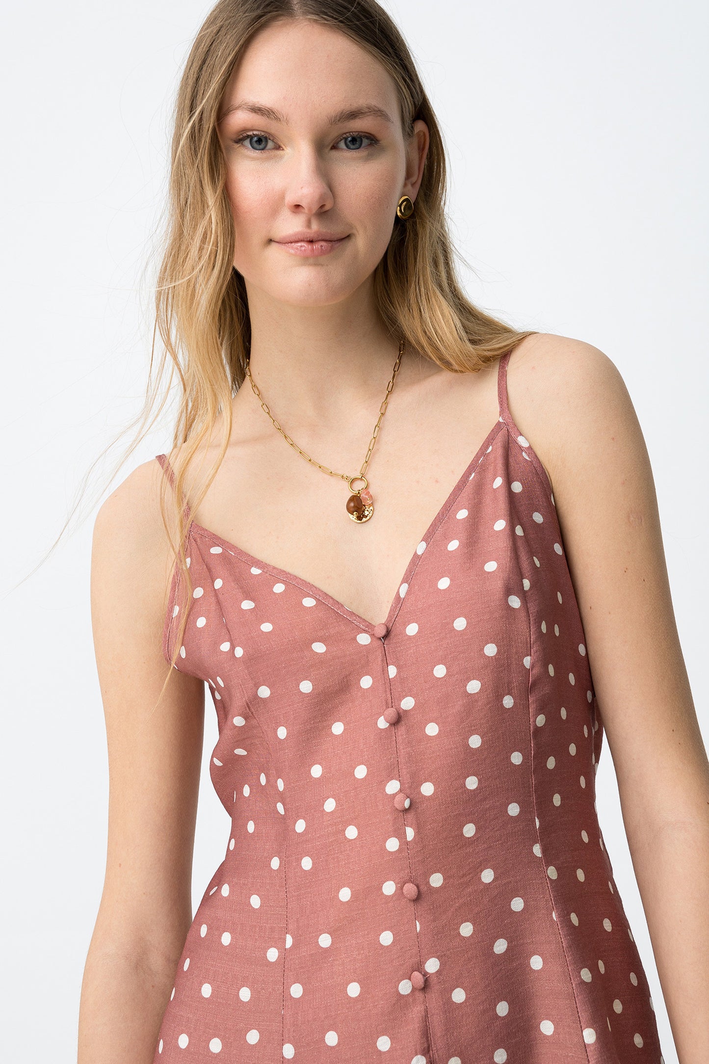 Vestido rosa corto tirantes