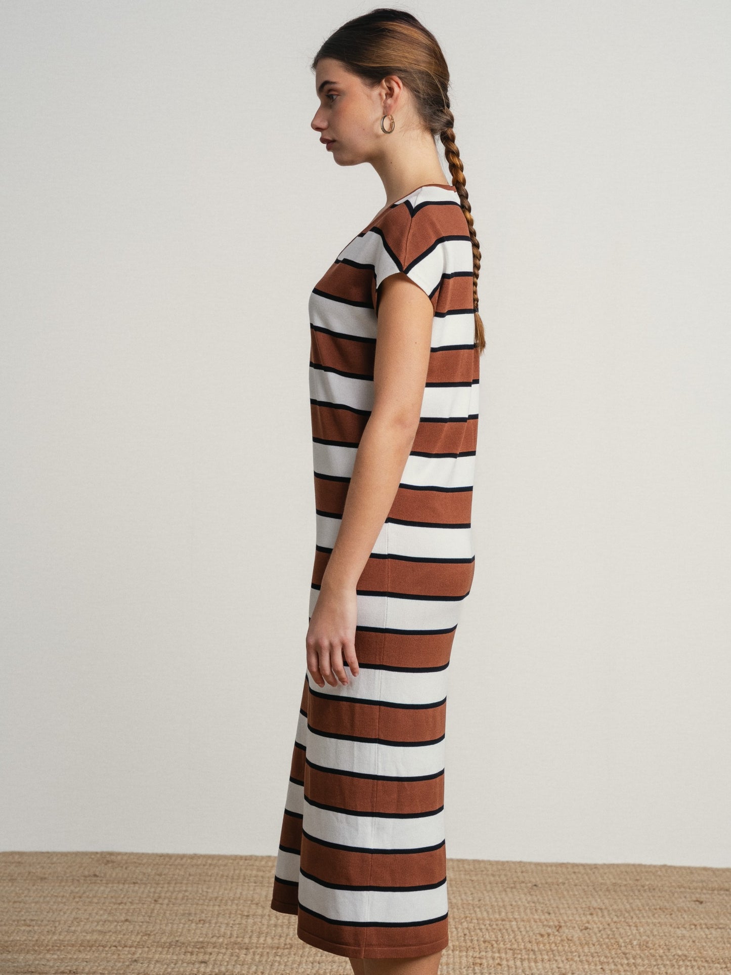 Vestido Striped midi
