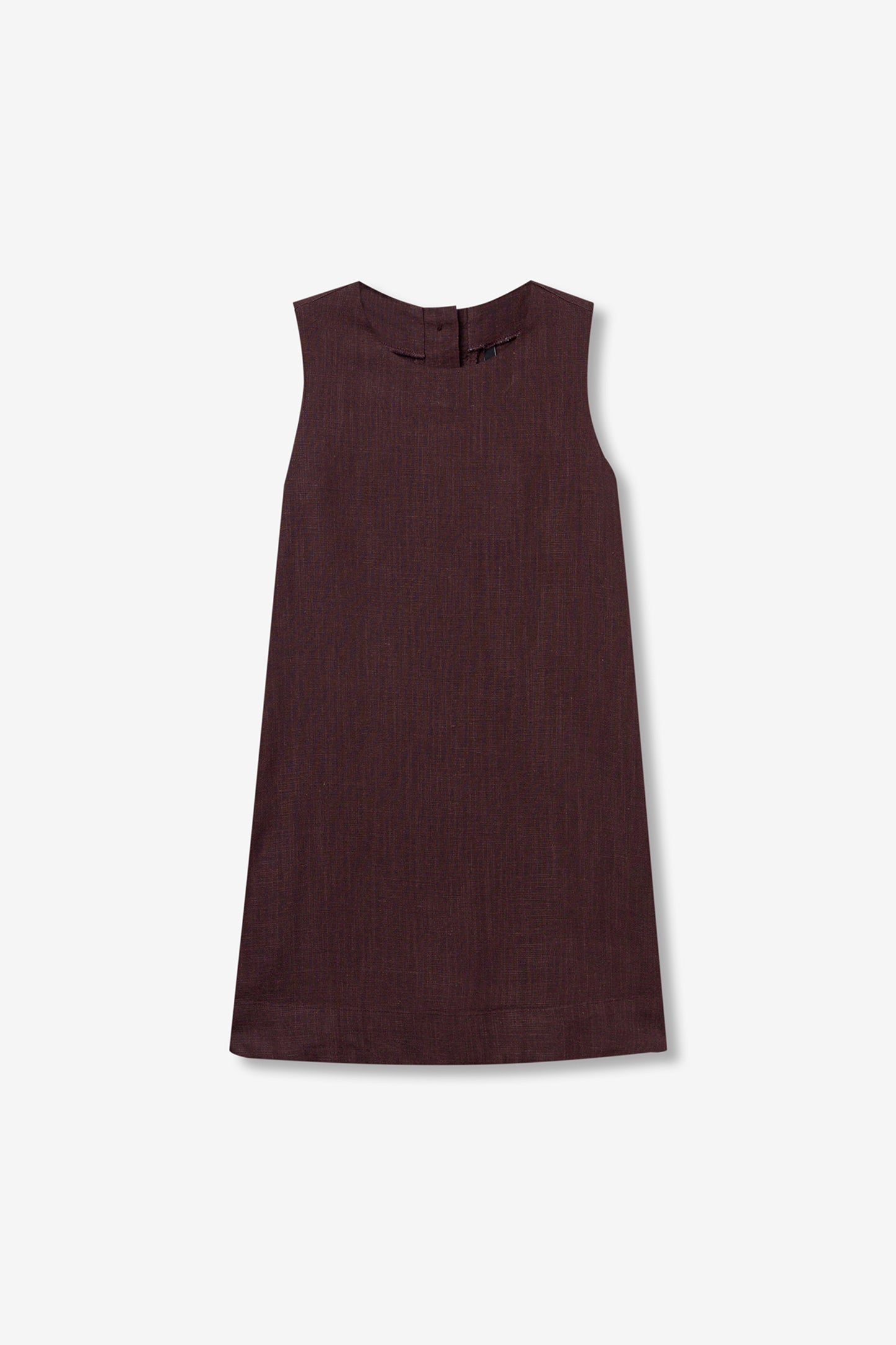 Vestido chocolate sin mangas