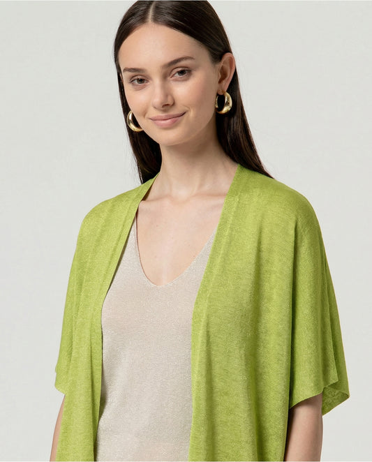 Poncho amplio de punto fino