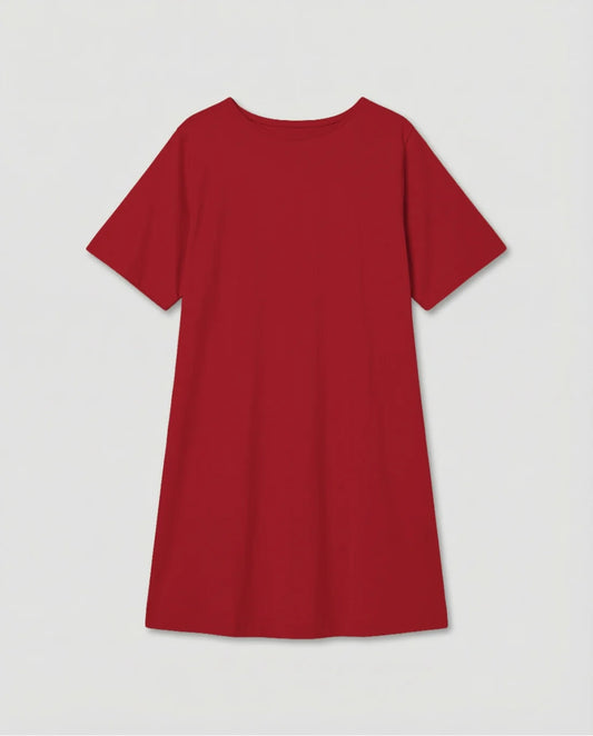 Vestido corto recto con aberturas