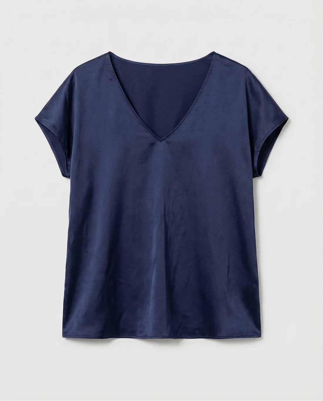 Blusa escote pico con lazada lateral