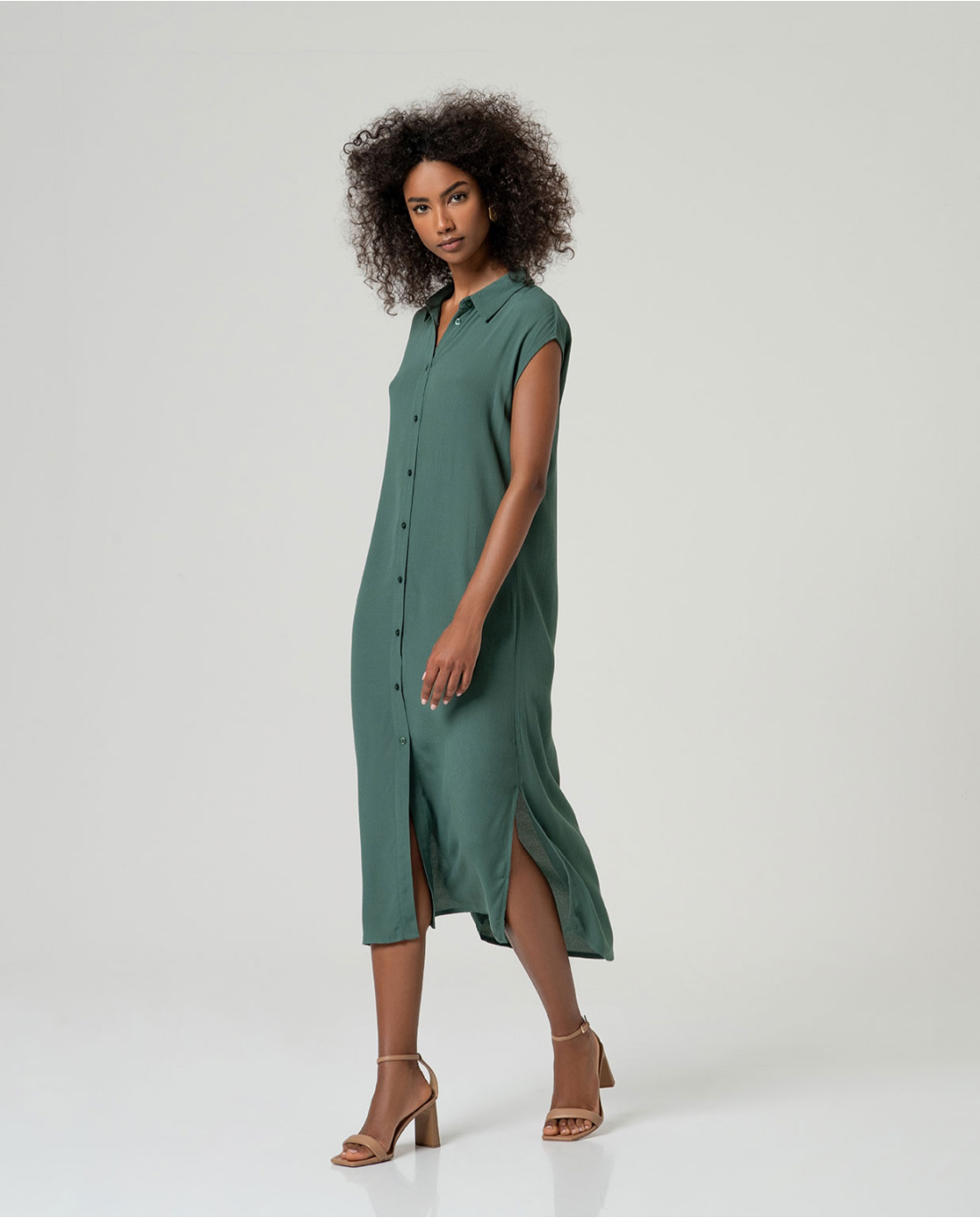Camisa larga 100% EcoVero recta