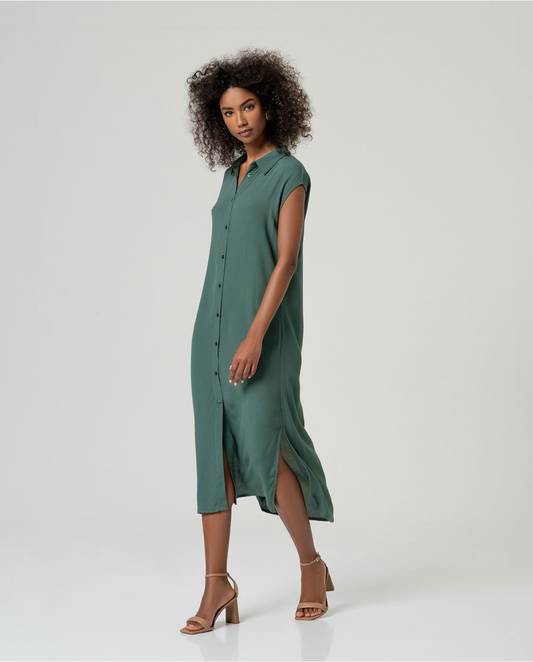 Camisa larga 100% EcoVero recta