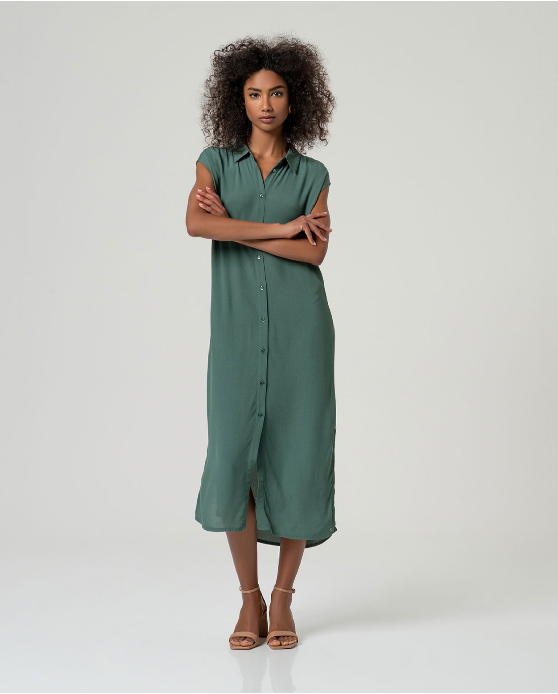 Camisa larga 100% EcoVero recta