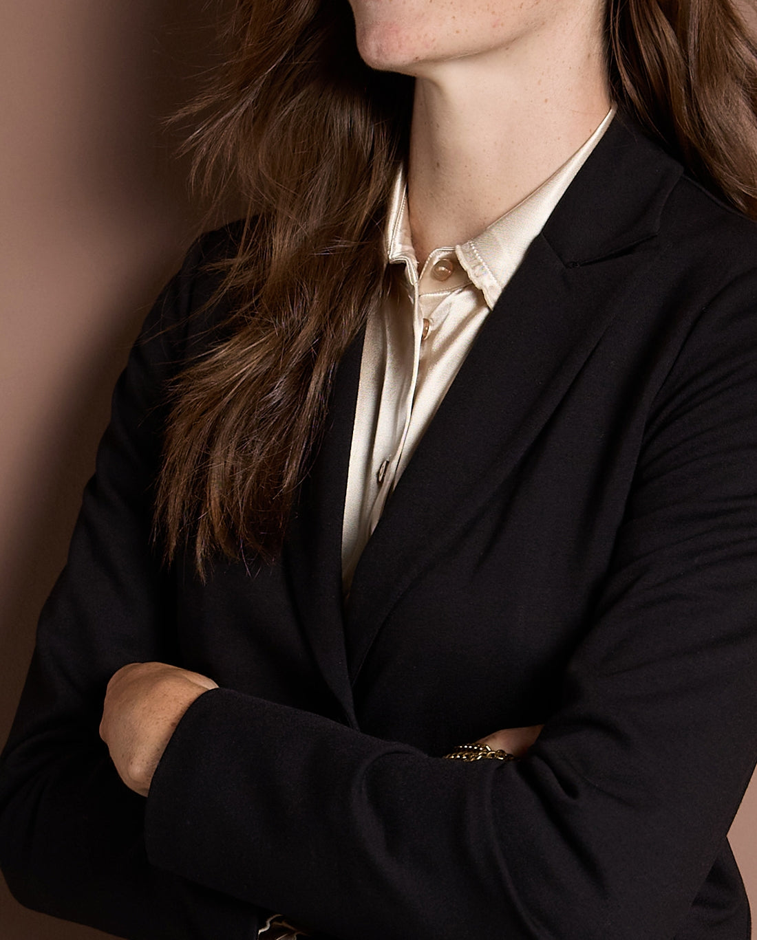 Blazer elástica con bolsillos Negro