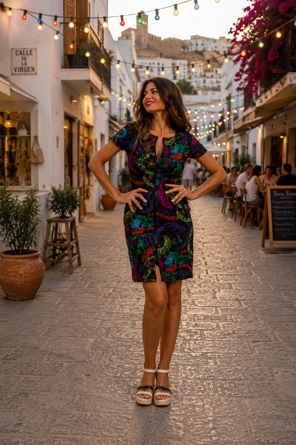 Vestido Tubo Cremalleras De Serpientes - Veneno