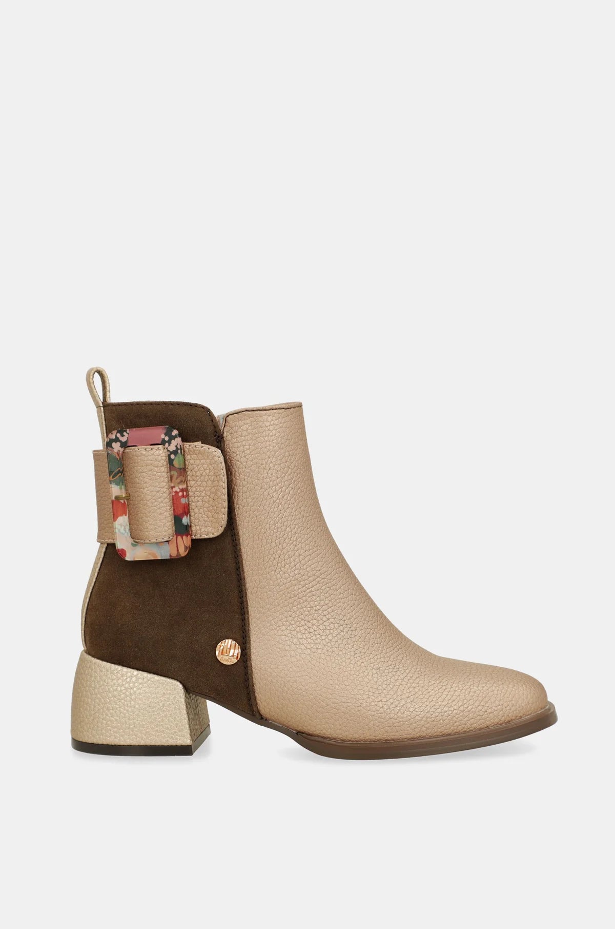 BOTINES MARRONES Y DORADOS