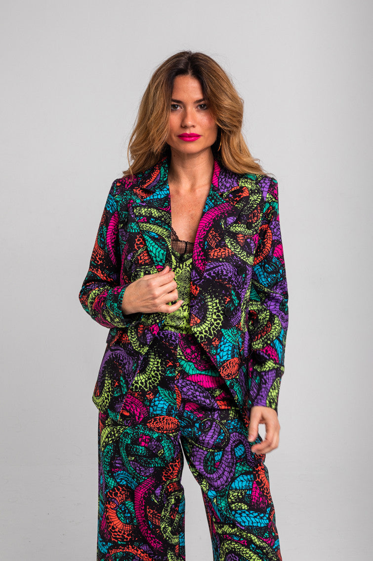 Blazer Entallada De Serpientes - Veneno