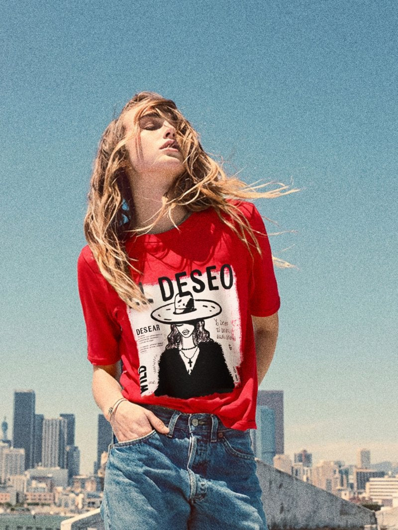 CAMISETA ROJA "DESEO"