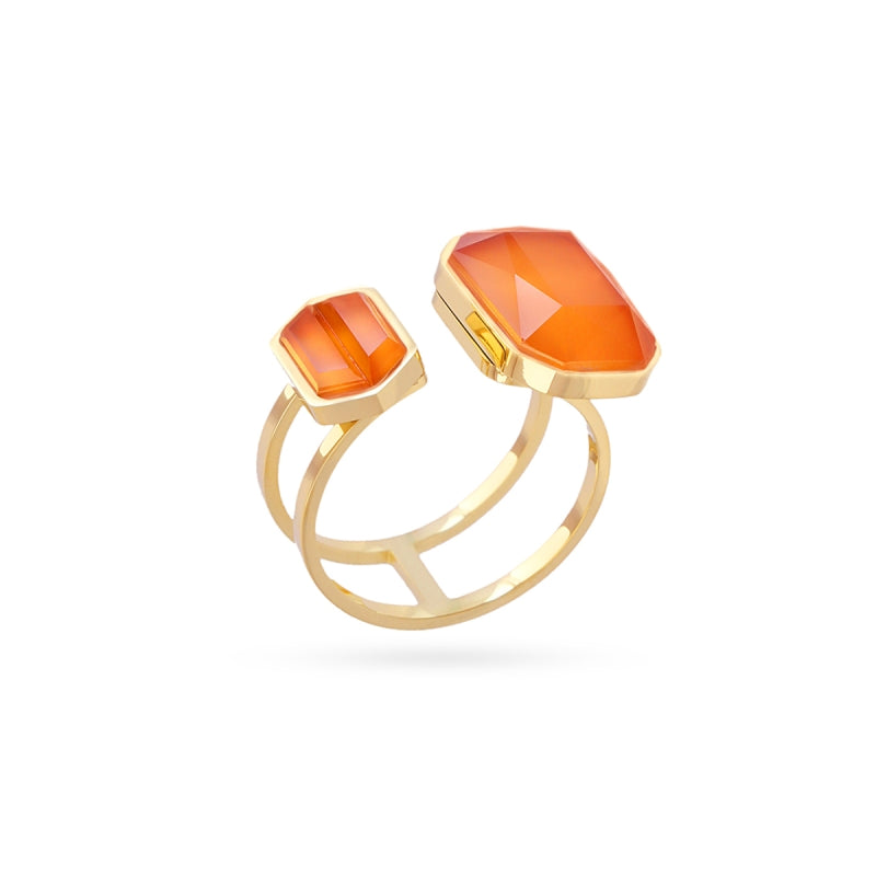 Anillo doble piedra