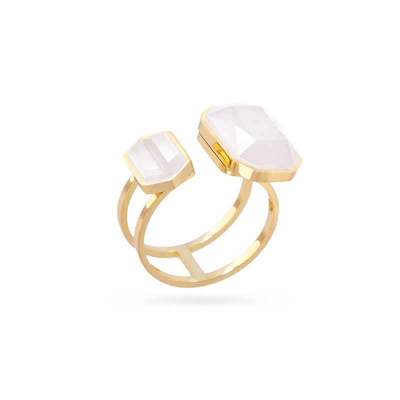 Anillo doble piedra