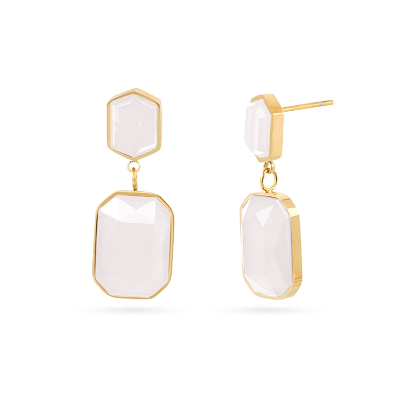 Pendientes doble piedra
