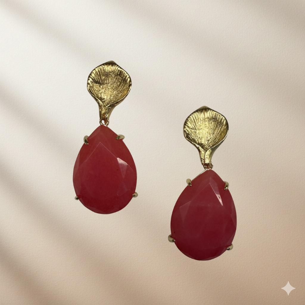 Pendientes Gota Roja