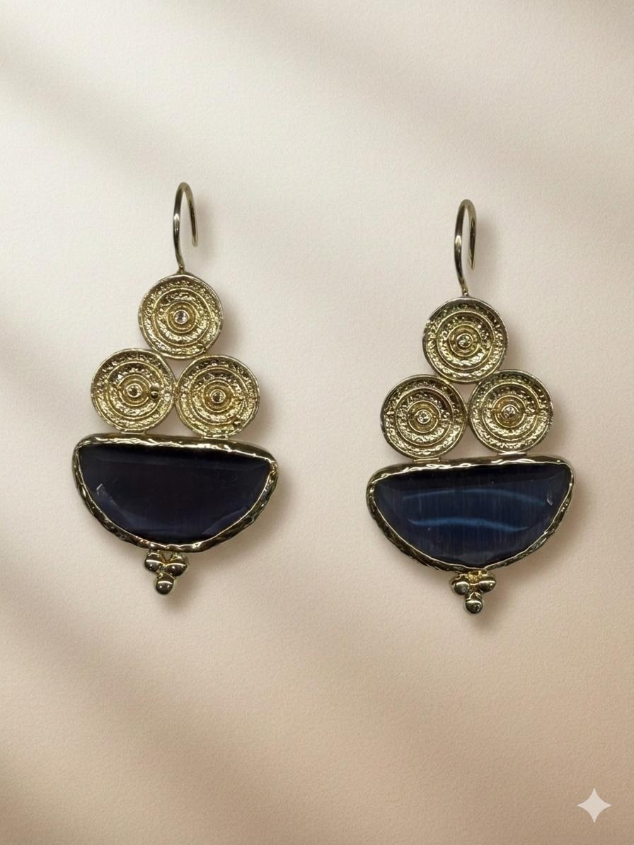 Pendientes Ágata Azul