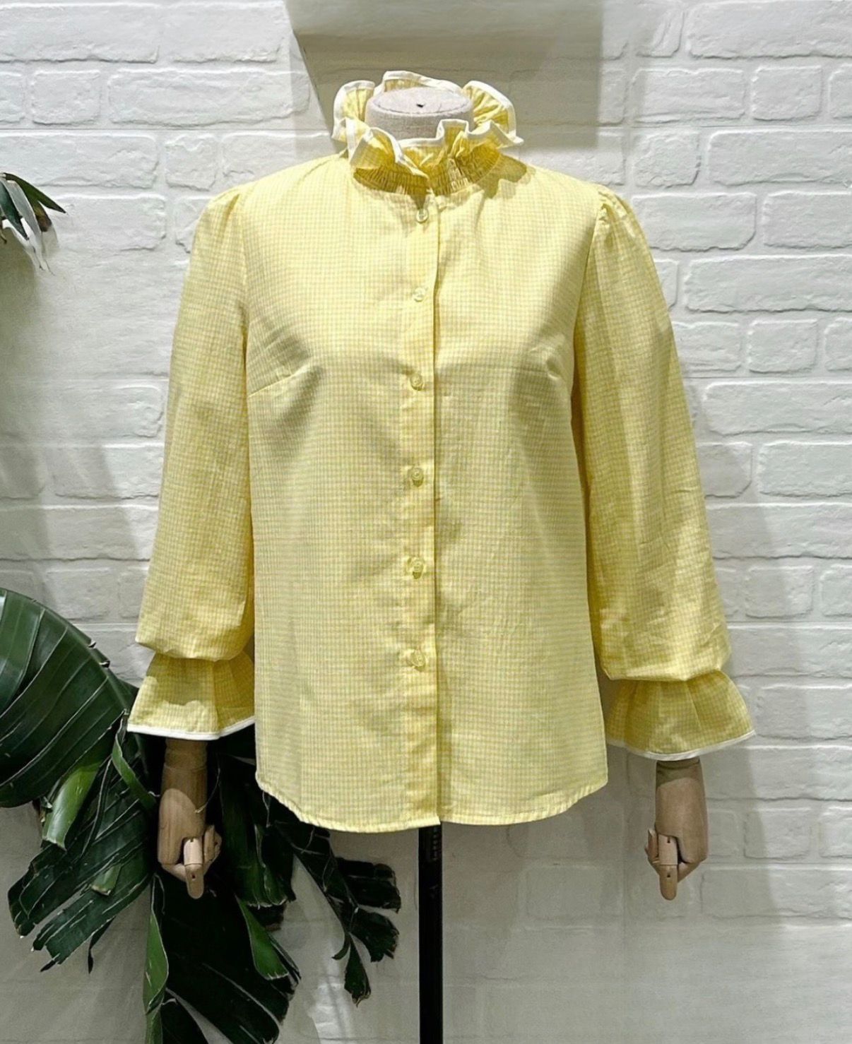 Blusa Vichy Amarilla