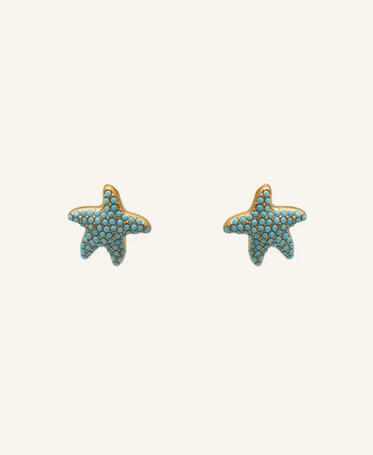 Pendientes de estrella de mar pequeña