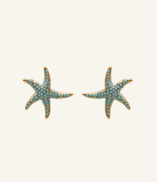 Pendientes de estrella de mar grande