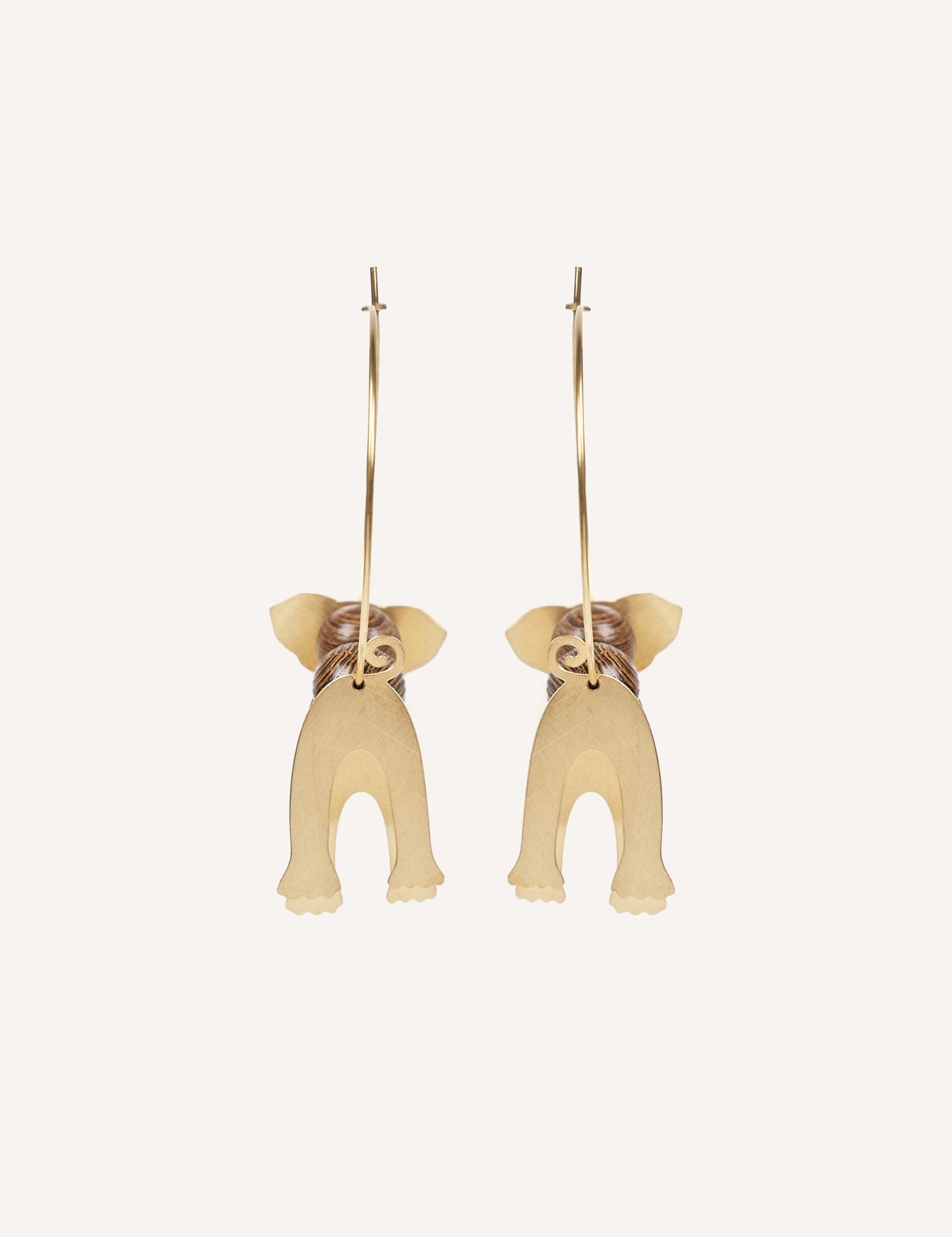 Pendientes aro con elefante